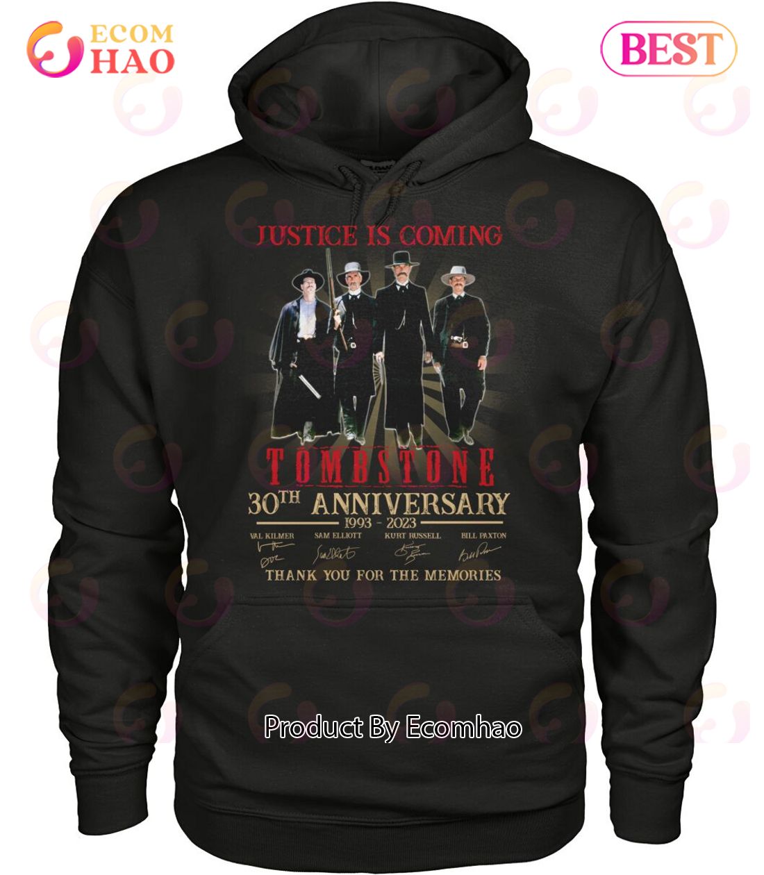 Justice Is Coming Tombstone 30th Anniversary 1993 – 2023 Thank You For The Memories T-Shirt