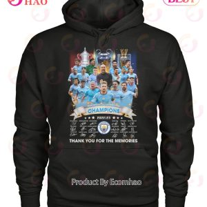 Manchester City Football Club Champions 2022 23 Thank You For The Memories T-Shirt