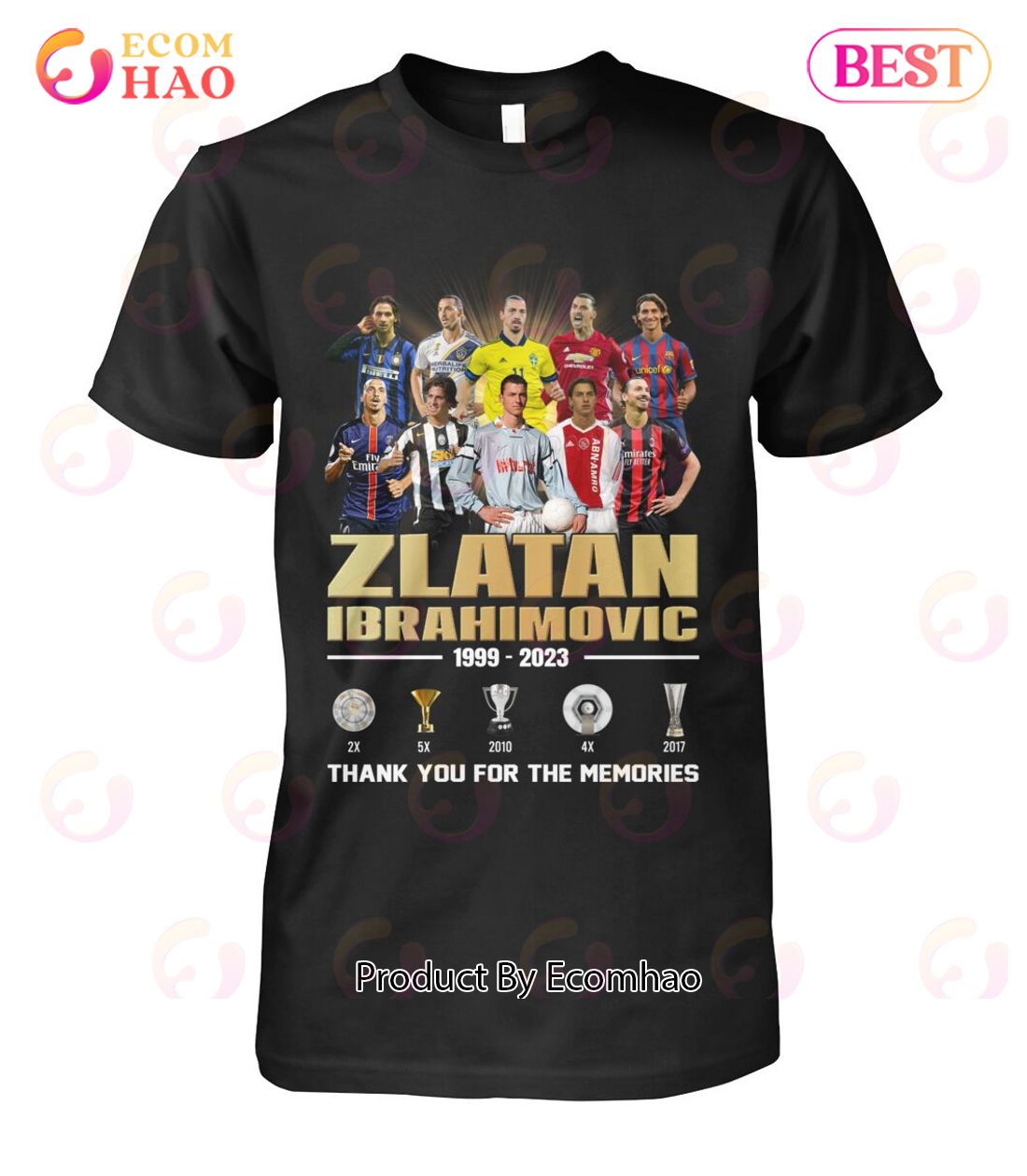 Zlatan Ibrahimovic 1999 – 2023 Thank You For The Memories T-Shirt