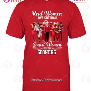 Real Women Love Baseball Smart Women Love The Sooners T-Shirt