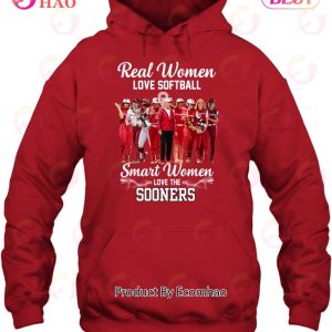 Real Women Love Baseball Smart Women Love The Sooners T-Shirt