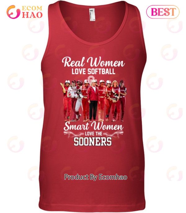 Real Women Love Baseball Smart Women Love The Sooners T-Shirt