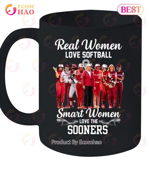 Real Women Love Baseball Smart Women Love The Sooners T-Shirt