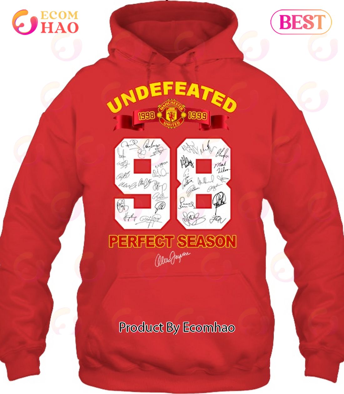 Undefeated 1998 – 1999 Manchester United 98 Perfect Season T-Shirt