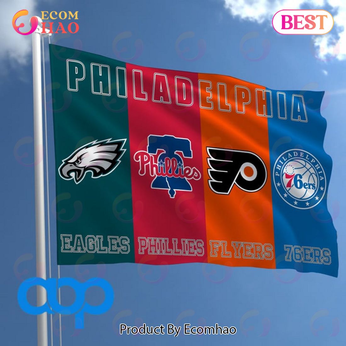 Logo Sport Teams Favorite Philadelphia Flag Fly