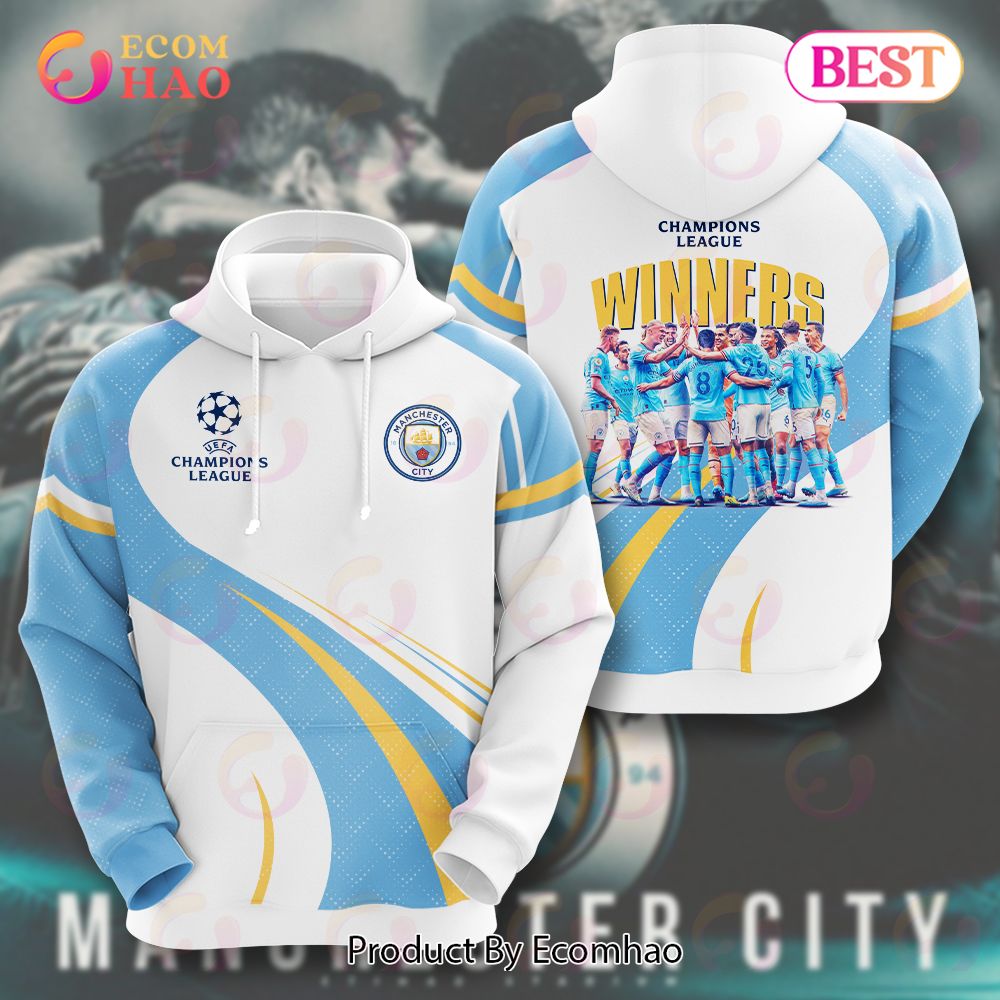 Manchester City UEFA Champions League 3D Hoodie