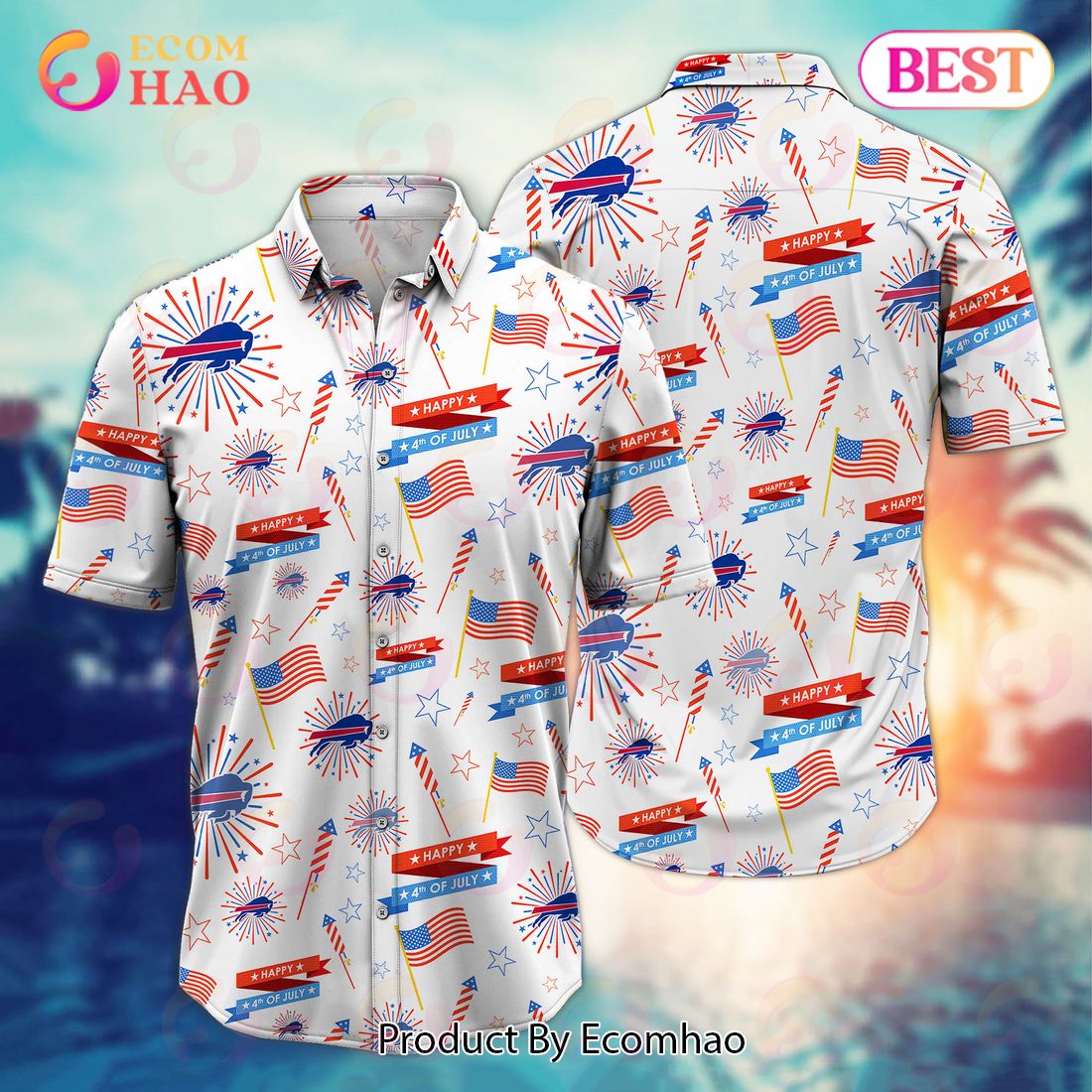 NFL Buffalo Bills Happy 4th Of July Hawaiian Shirt