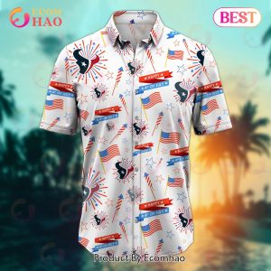 NFL Houston Texans Happy 4th Of July Hawaiian Shirt NFL Houston Texans Happy 4th Of July Hawaiian Shirt