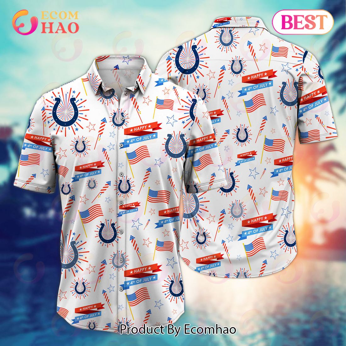 NFL Indianapolis Colts Happy 4th Of July Hawaiian Shirt