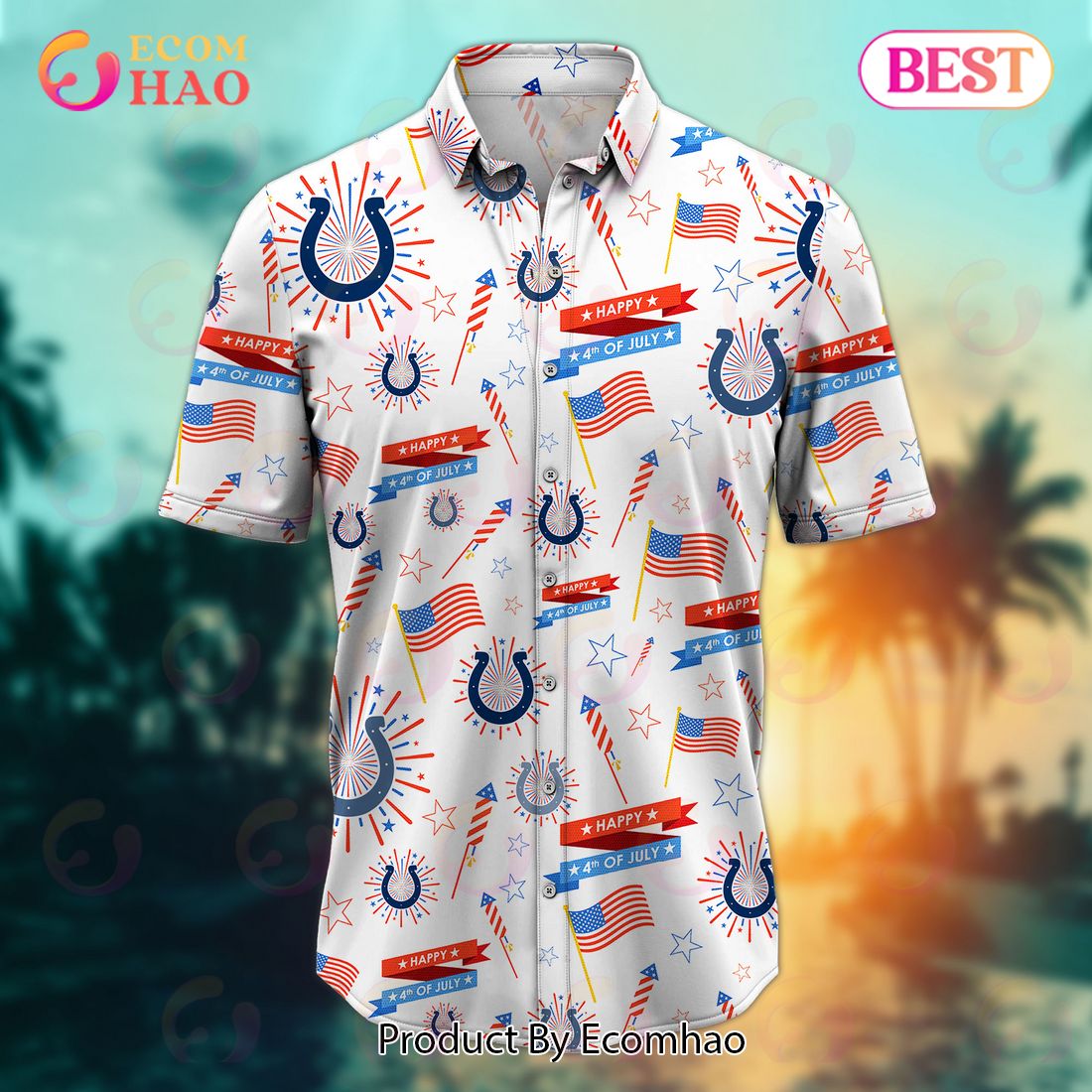 NFL Indianapolis Colts Happy 4th Of July Hawaiian Shirt