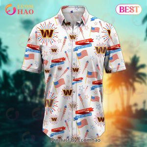 NFL Washington Commanders Happy 4th Of July Hawaiian Shirt