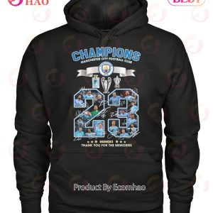 Champions Manchester City Football Club 2022-23 Thank You For The Memories T-Shirt