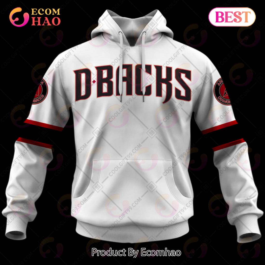 Personalized MLB Arizona Diamondbacks Home Jersey Style 3D Hoodie