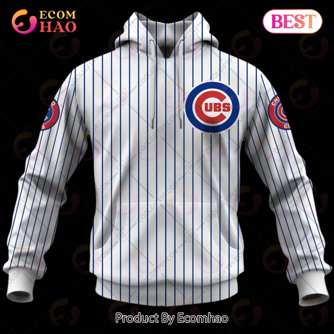 Personalized MLB Chicago Cubs Home Jersey Style 3D Hoodie