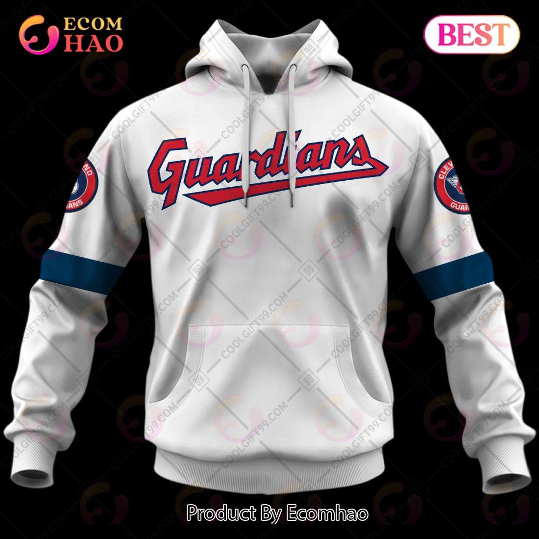 Personalized MLB Cleveland Guardians Home Jersey Style 3D Hoodie