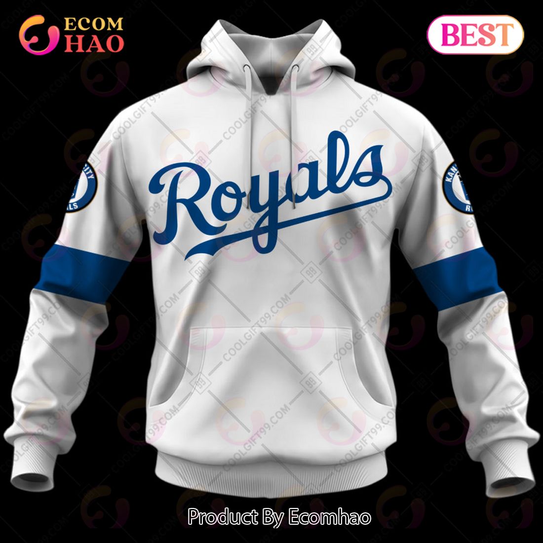 Personalized MLB Kansas City Royals Home Jersey Style 3D Hoodie