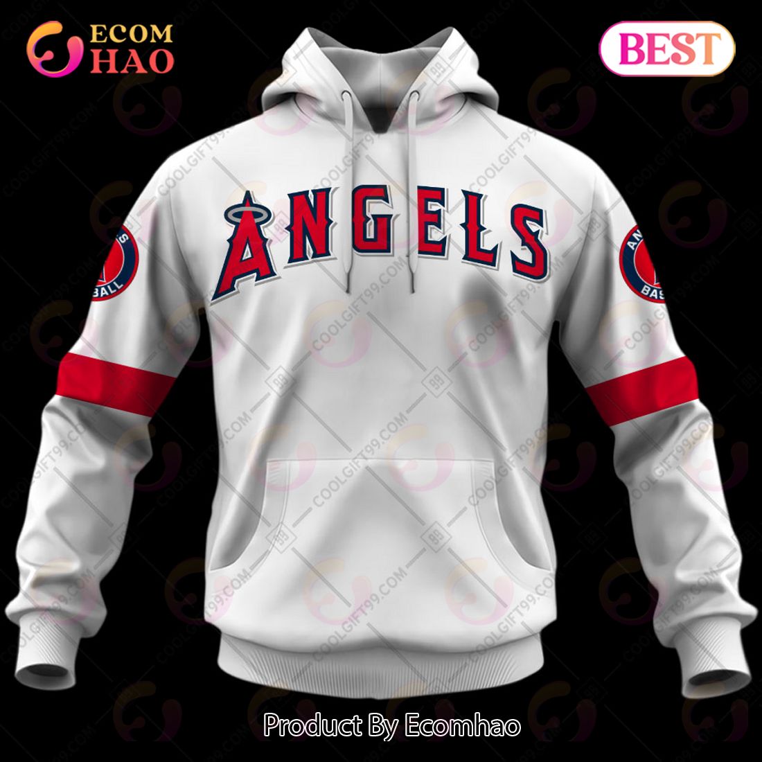 Personalized MLB Los Angeles Angels Home Jersey Style 3D Hoodie