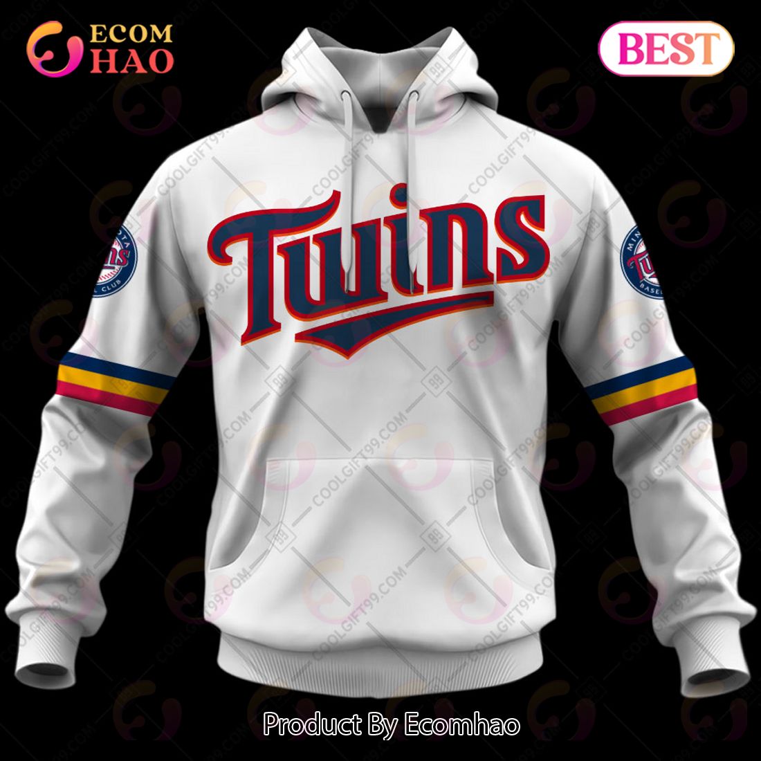 Personalized MLB Minnesota Twins Home Jersey Style 3D Hoodie