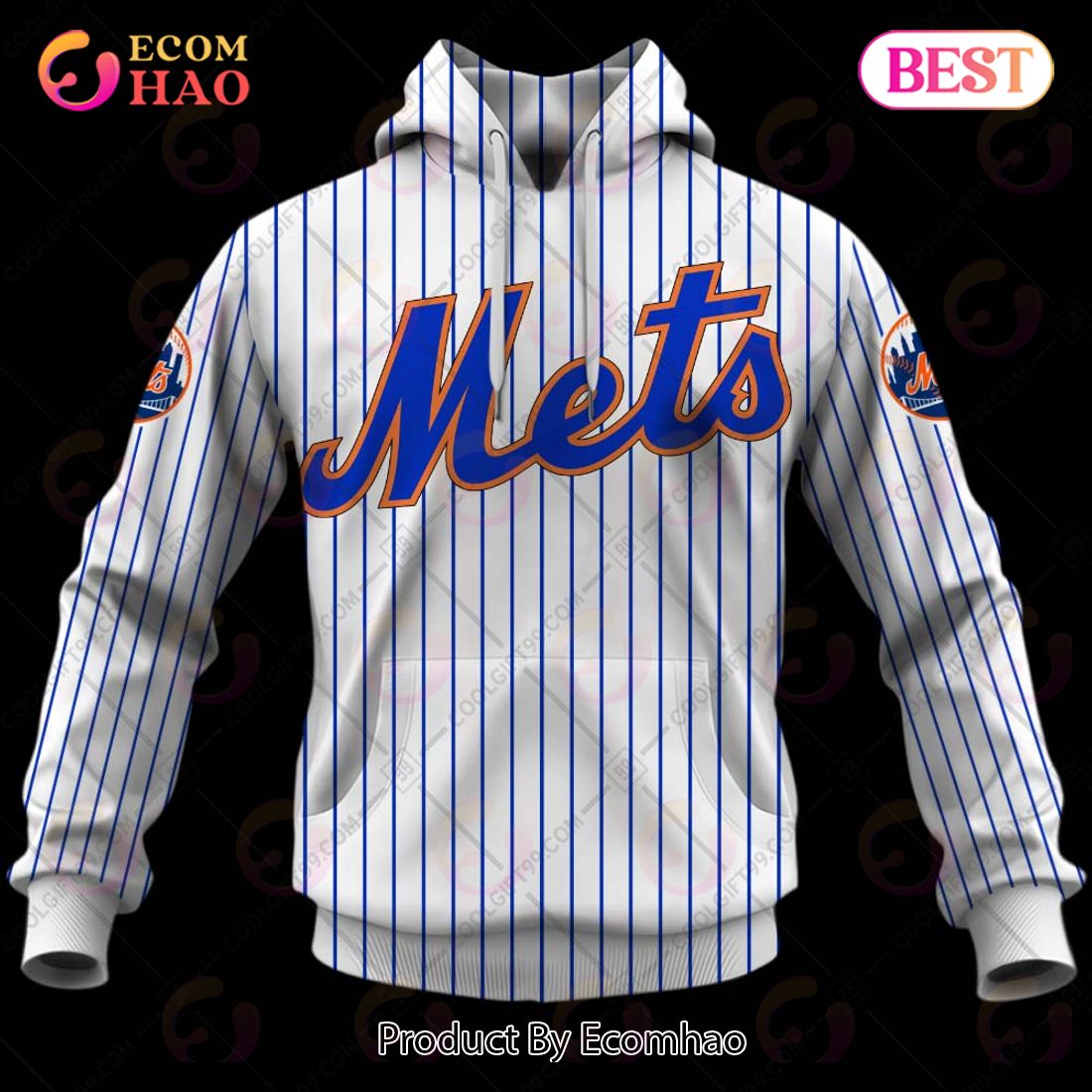 Personalized MLB New York Mets Home Jersey Style 3D Hoodie