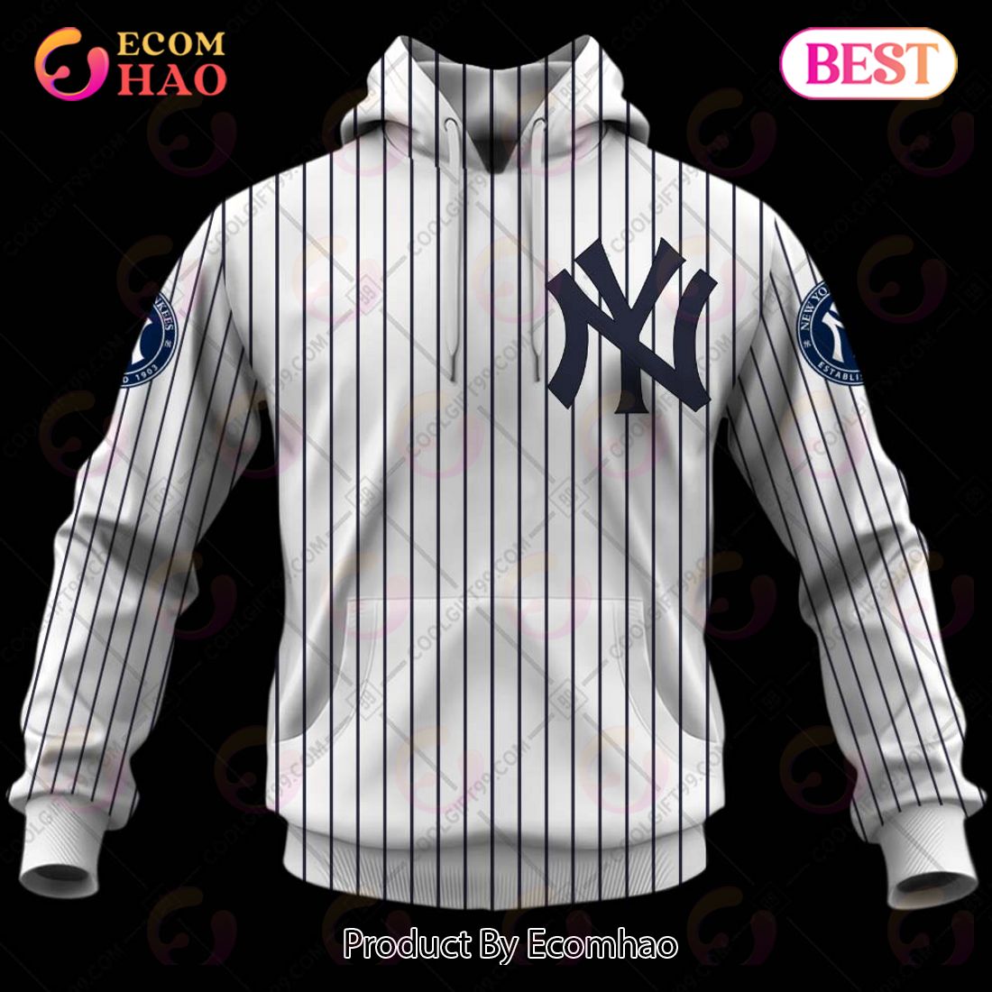 Personalized MLB New York Yankees Home Jersey Style 3D Hoodie