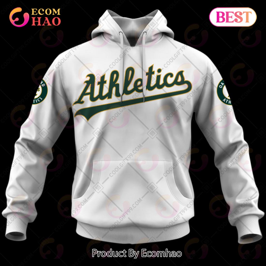 Personalized MLB Oakland Athletics Home Jersey Style 3D Hoodie