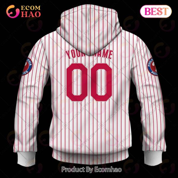 Personalized MLB Philadelphia Phillies Home Jersey Style 3D Hoodie