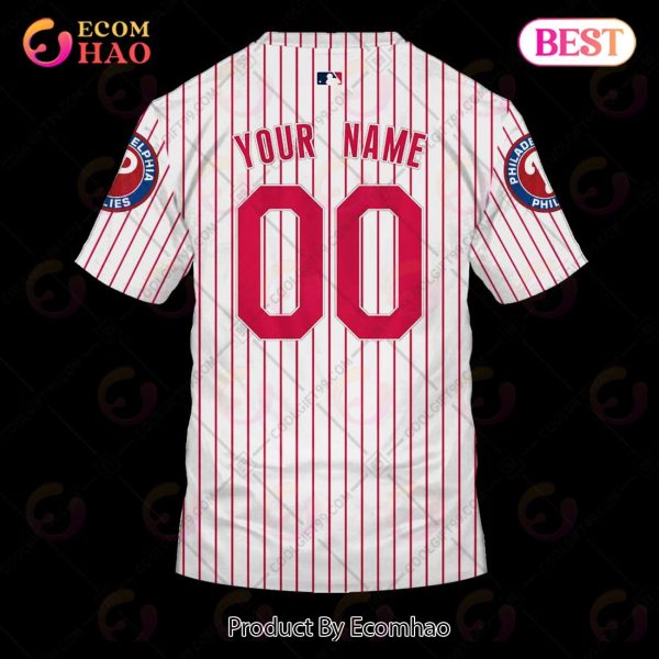 Personalized MLB Philadelphia Phillies Home Jersey Style 3D Hoodie