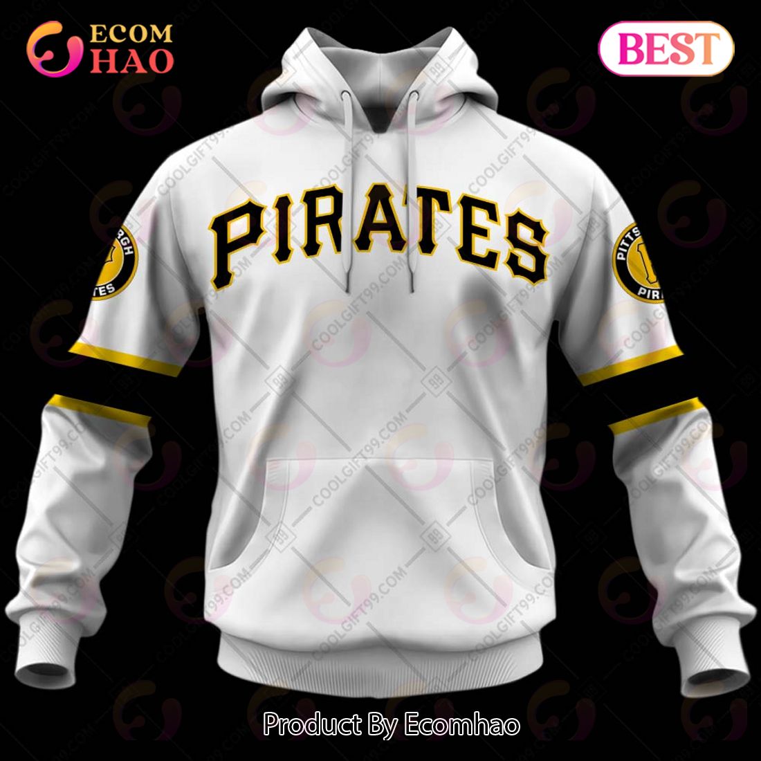 Personalized MLB Pittsburgh Pirates Home Jersey Style 3D Hoodie