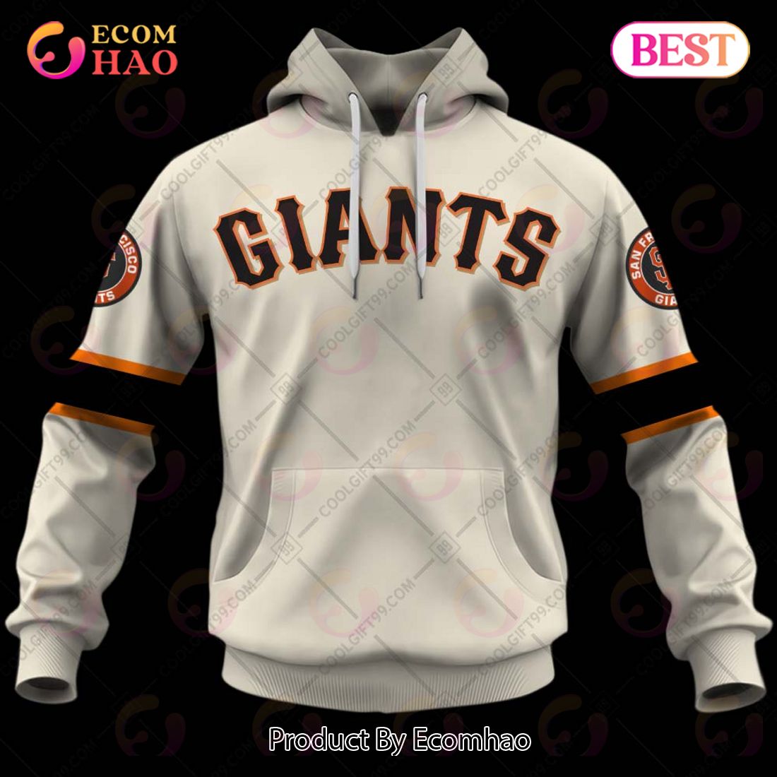 Personalized MLB San Francisco Giants Home Jersey Style 3D Hoodie