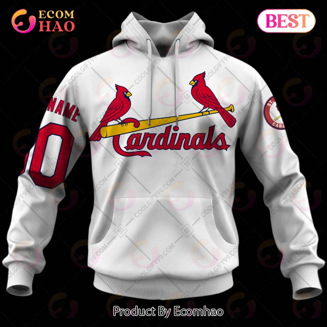 Personalized MLB St. Louis Cardinals Home Jersey Style 3D Hoodie