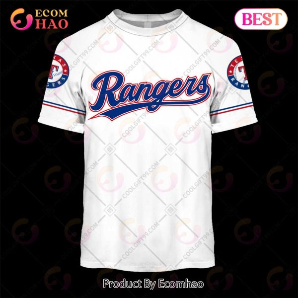 Texas Rangers Custom Personalized MLB Texas Rangers Home Jersey Style 3D Hoodie - Ecomhao Store