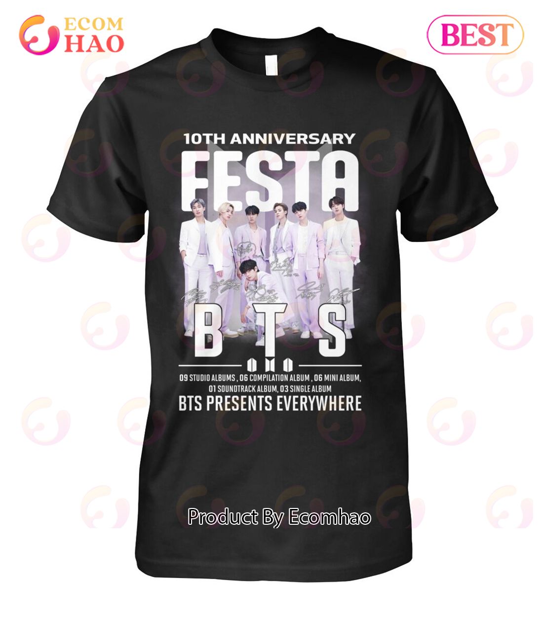 10th Anniversary Festa BTS Presents Everywhere T-Shirt