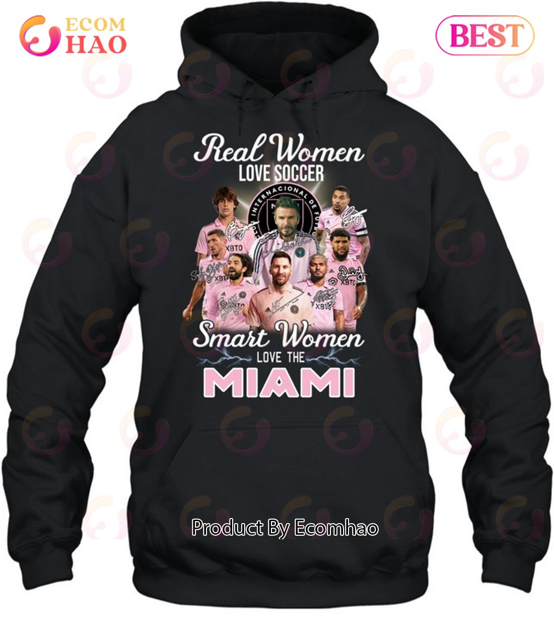 Real Women Love Soccer Smart Women Love The Inter Miami T-Shirt