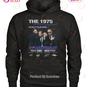 The 1975 World Tour 2023 21st Anniversary 2002 – 2023 Signed T-Shirt