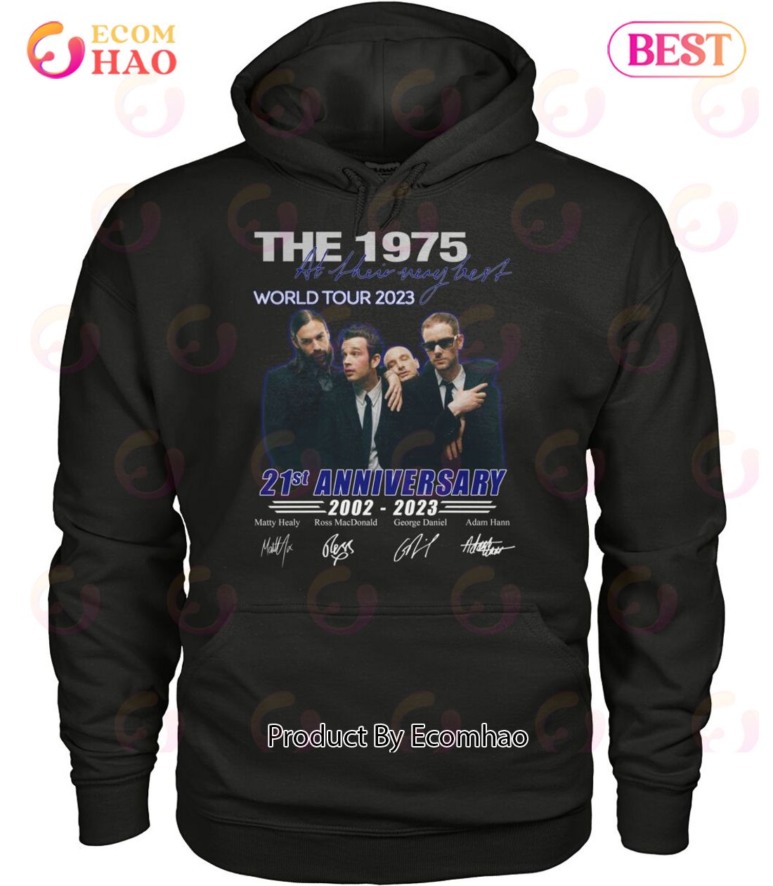 The 1975 World Tour 2023 21st Anniversary 2002 – 2023 Signed T-Shirt