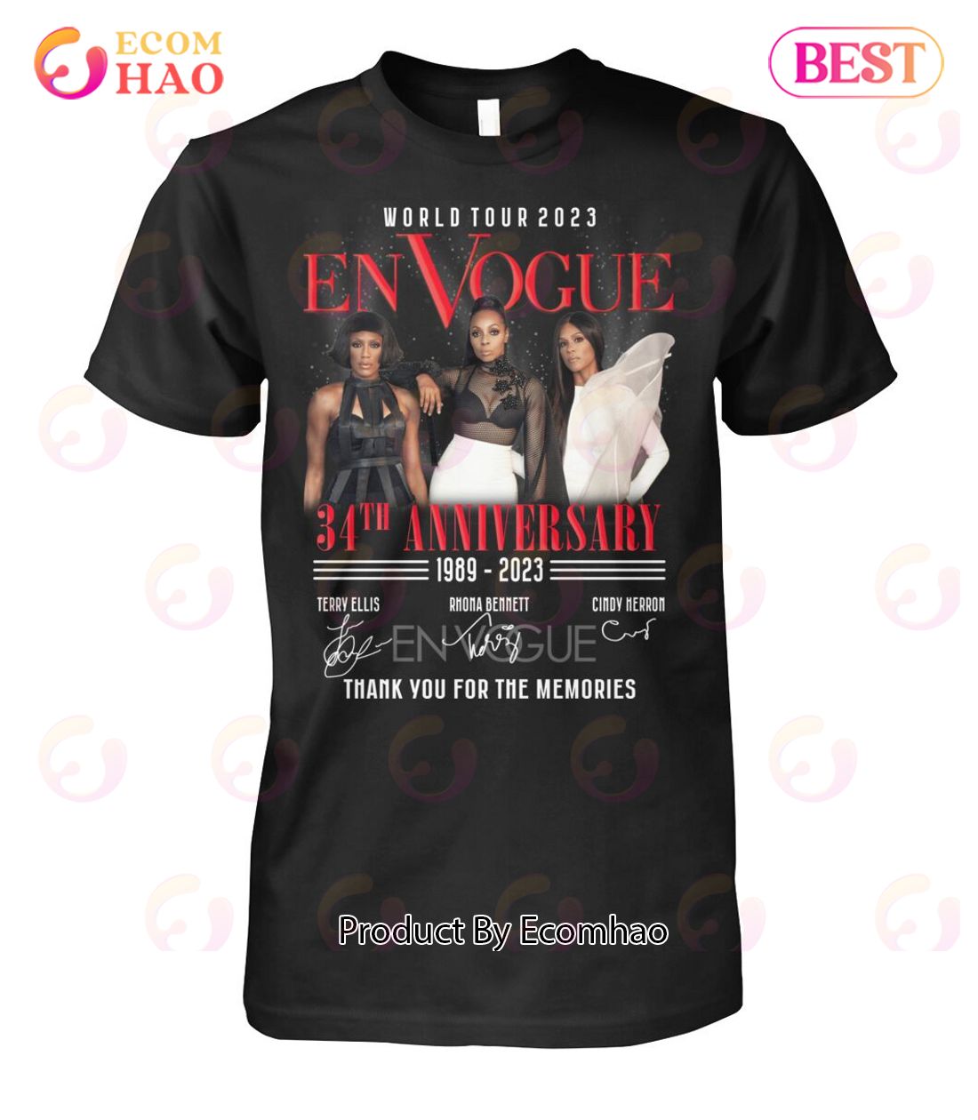 World Tour En Vogue 34th Anniversary 1989 – 2023 Thank You For The Memories T-Shirt