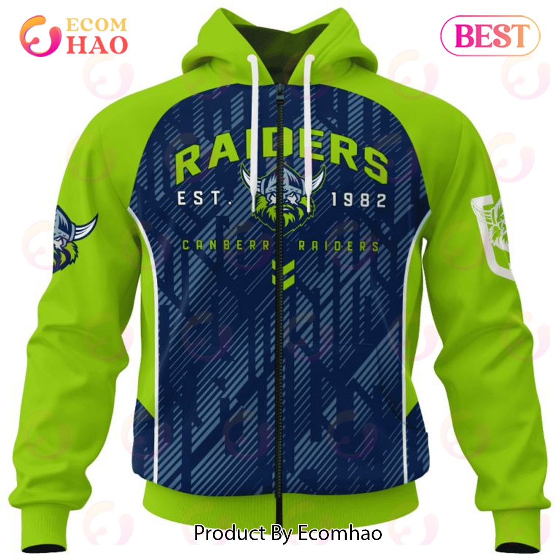 NRL Canberra Raiders Special Blocker Design 3D Hoodie