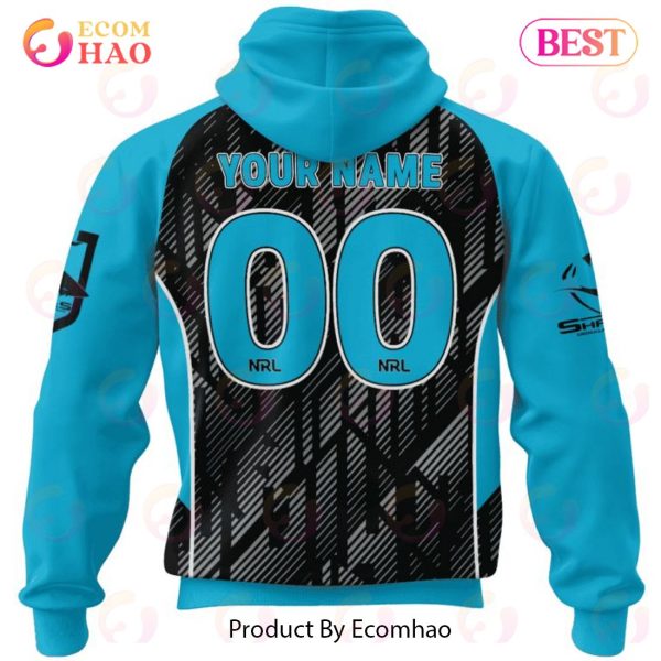 NRL Cronulla-Sutherland Sharks Special Blocker Design 3D Hoodie