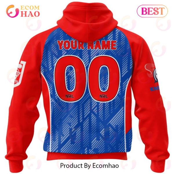 NRL Newcastle Knights Special Blocker Design 3D Hoodie