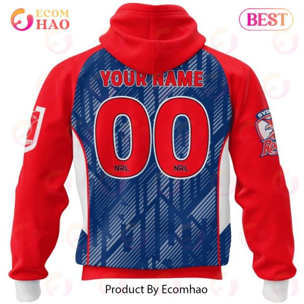 NRL Sydney Roosters Special Blocker Design 3D Hoodie