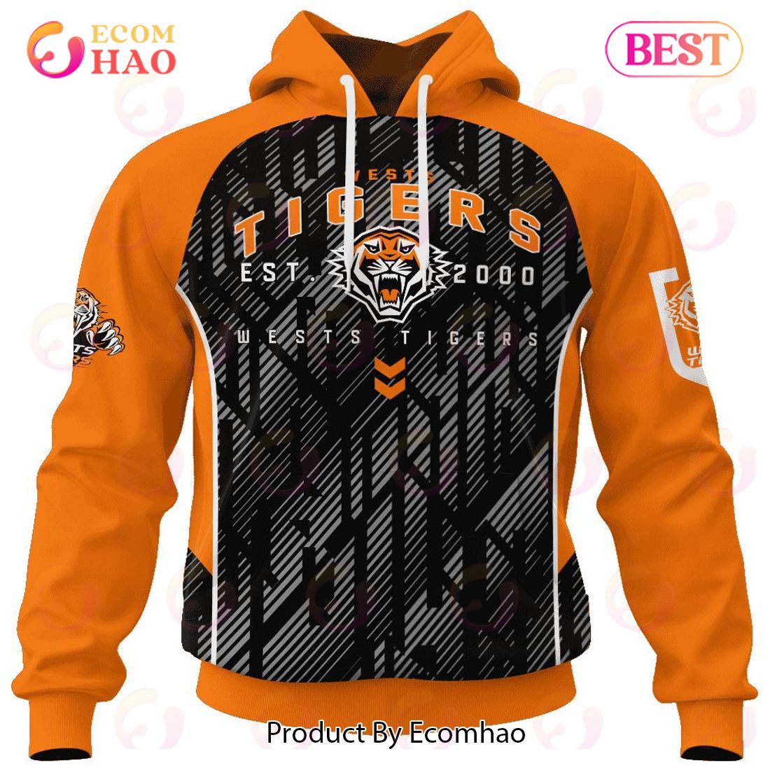 NRL Wests Tigers Special Blocker Design 3D Hoodie