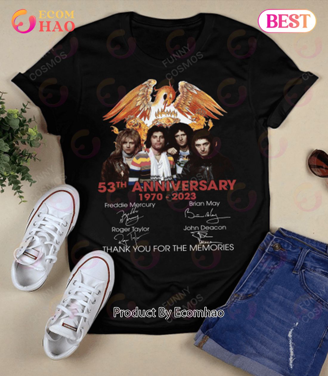 53th Anniversary Queen Band 1970 – 2023 Thank You For The Memories T-Shirt