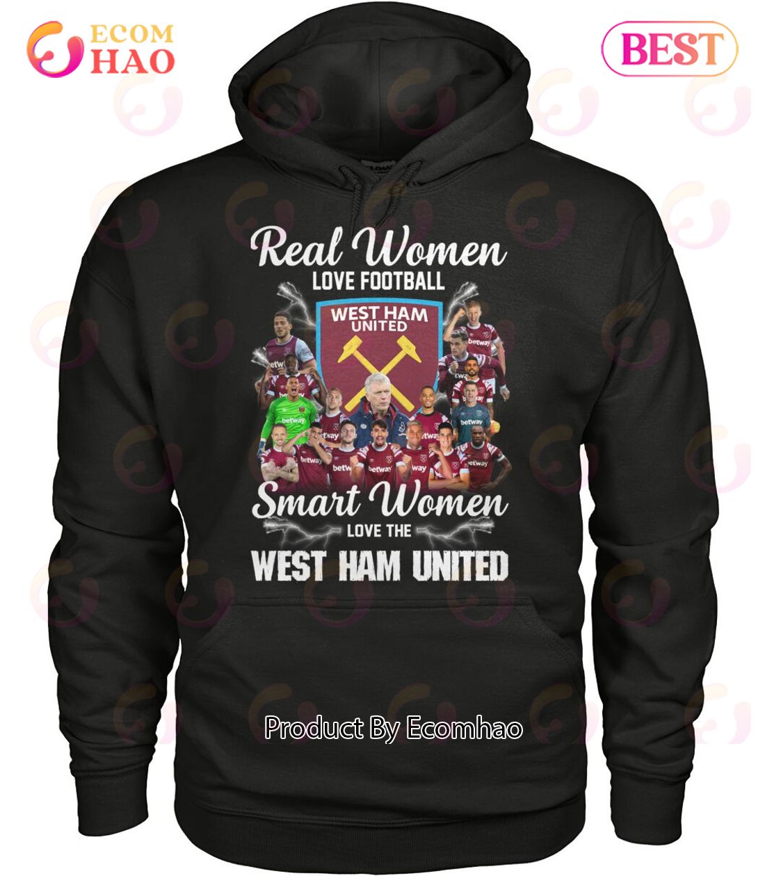 Real Women Love Football Smart Women Love The West Ham United T-Shirt