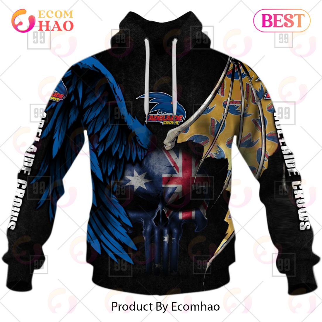 Personalized Wings AFL Adelaide Crows 3D Hoodie