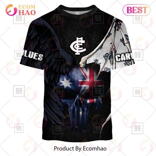 Personalized Wings AFL Carlton Blues 3D Hoodie