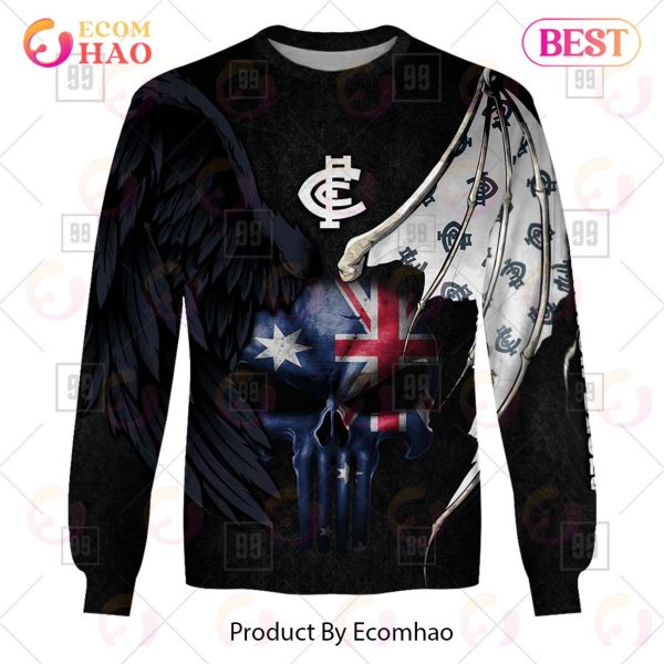Personalized Wings AFL Carlton Blues 3D Hoodie
