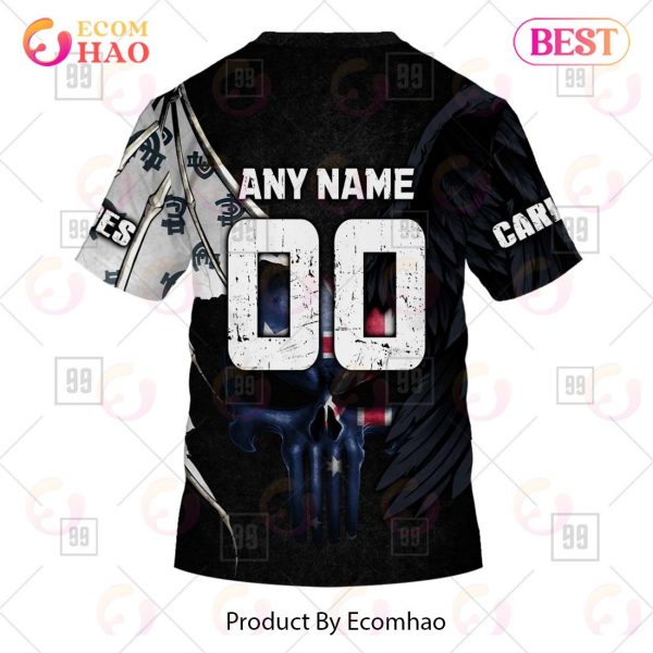 Personalized Wings AFL Carlton Blues 3D Hoodie