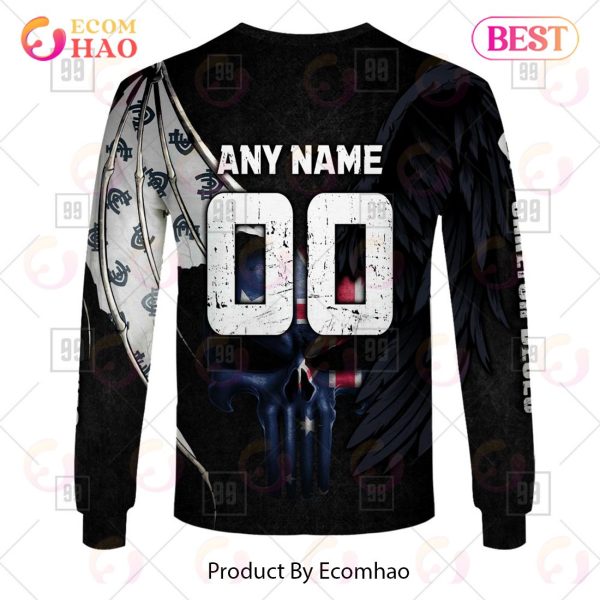 Personalized Wings AFL Carlton Blues 3D Hoodie
