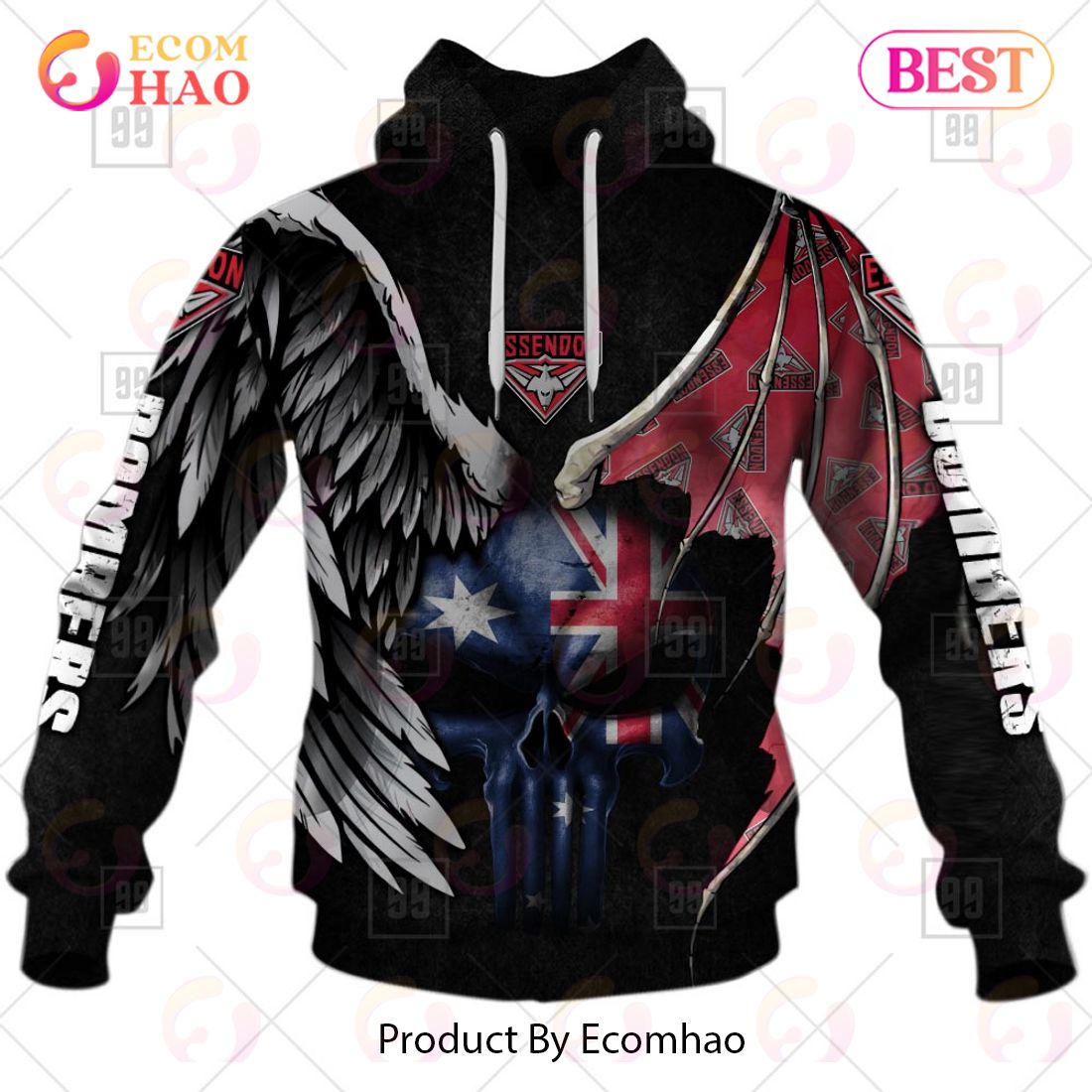 Personalized Wings AFL Essendon Bombers 3D Hoodie