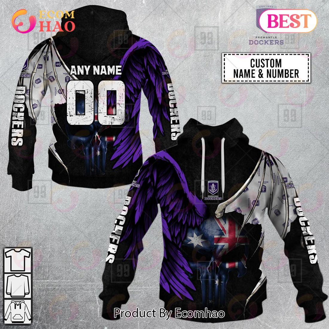 Personalized Wings AFL Fremantle Dockers 3D Hoodie